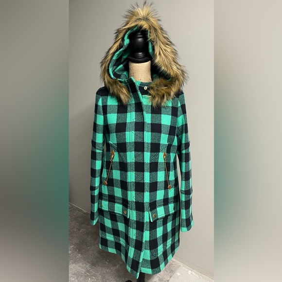 NWT J. Crew Coat 💚🖤 Size 2 - Picture 4 of 8
